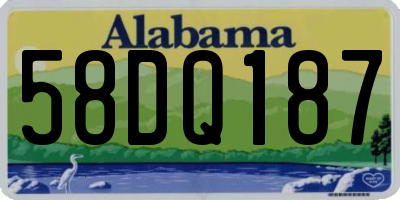 AL license plate 58DQ187