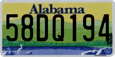 AL license plate 58DQ194
