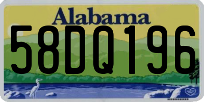 AL license plate 58DQ196