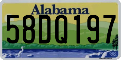 AL license plate 58DQ197