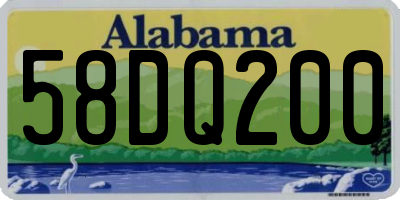 AL license plate 58DQ200