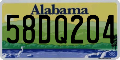 AL license plate 58DQ204