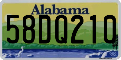 AL license plate 58DQ210