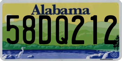 AL license plate 58DQ212