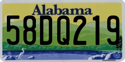 AL license plate 58DQ219
