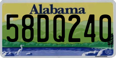 AL license plate 58DQ240