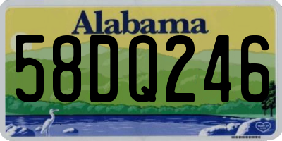 AL license plate 58DQ246