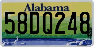 AL license plate 58DQ248