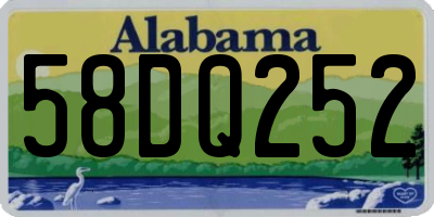 AL license plate 58DQ252
