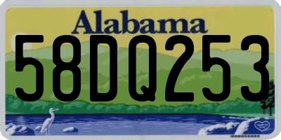 AL license plate 58DQ253
