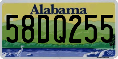 AL license plate 58DQ255