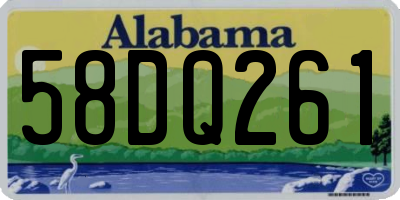 AL license plate 58DQ261