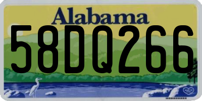 AL license plate 58DQ266