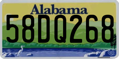 AL license plate 58DQ268