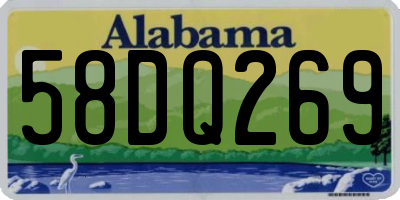 AL license plate 58DQ269