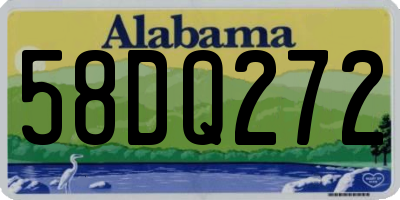 AL license plate 58DQ272