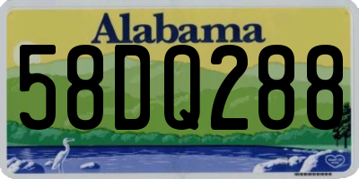 AL license plate 58DQ288
