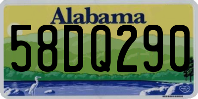 AL license plate 58DQ290