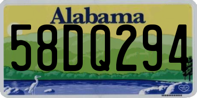 AL license plate 58DQ294