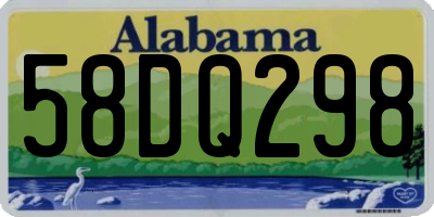 AL license plate 58DQ298