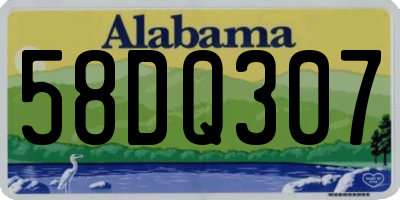 AL license plate 58DQ307
