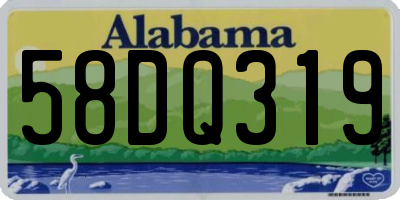 AL license plate 58DQ319