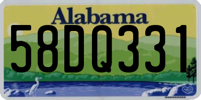 AL license plate 58DQ331