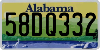 AL license plate 58DQ332