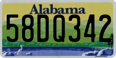 AL license plate 58DQ342