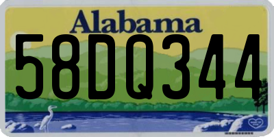 AL license plate 58DQ344