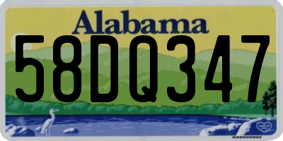 AL license plate 58DQ347