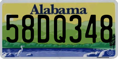 AL license plate 58DQ348