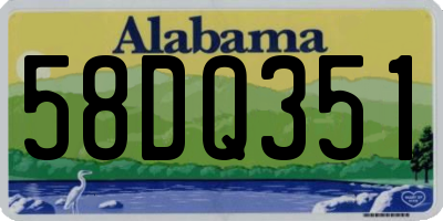 AL license plate 58DQ351