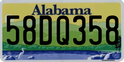 AL license plate 58DQ358