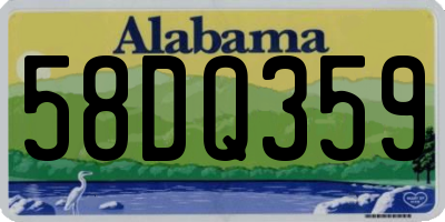 AL license plate 58DQ359