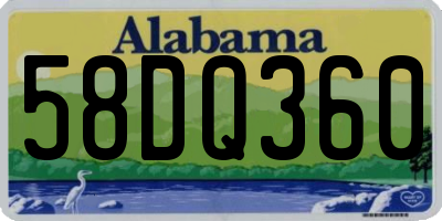AL license plate 58DQ360