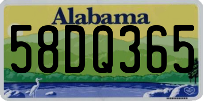 AL license plate 58DQ365