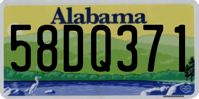 AL license plate 58DQ371