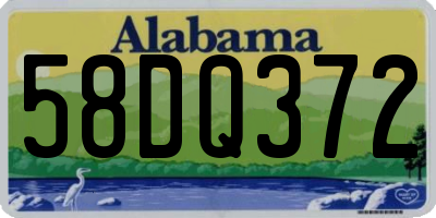 AL license plate 58DQ372