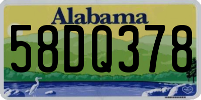 AL license plate 58DQ378