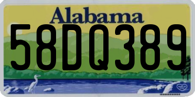 AL license plate 58DQ389