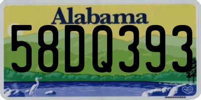 AL license plate 58DQ393