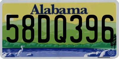 AL license plate 58DQ396