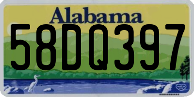 AL license plate 58DQ397