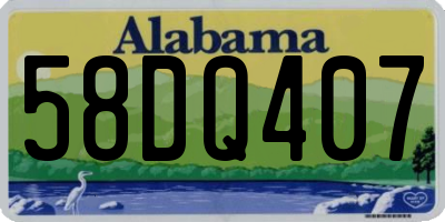 AL license plate 58DQ407