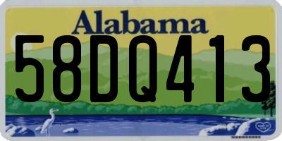 AL license plate 58DQ413