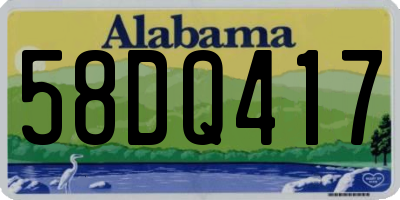 AL license plate 58DQ417