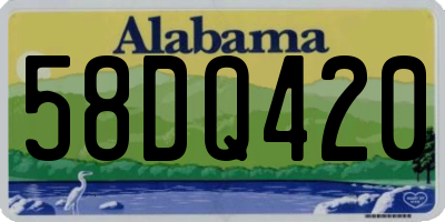 AL license plate 58DQ420