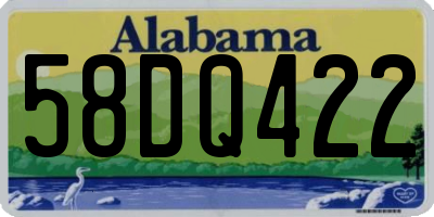 AL license plate 58DQ422