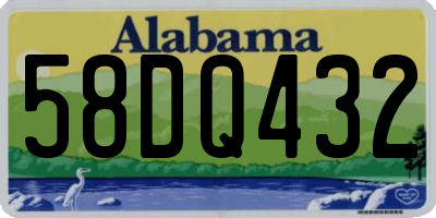 AL license plate 58DQ432